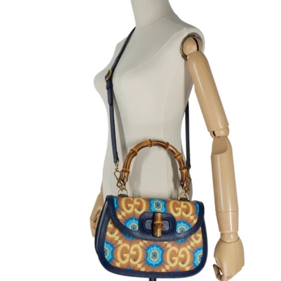 GUCCI 1947 Bamboo Handle Crossbody Bag. - Picture 10 of 14